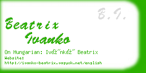 beatrix ivanko business card